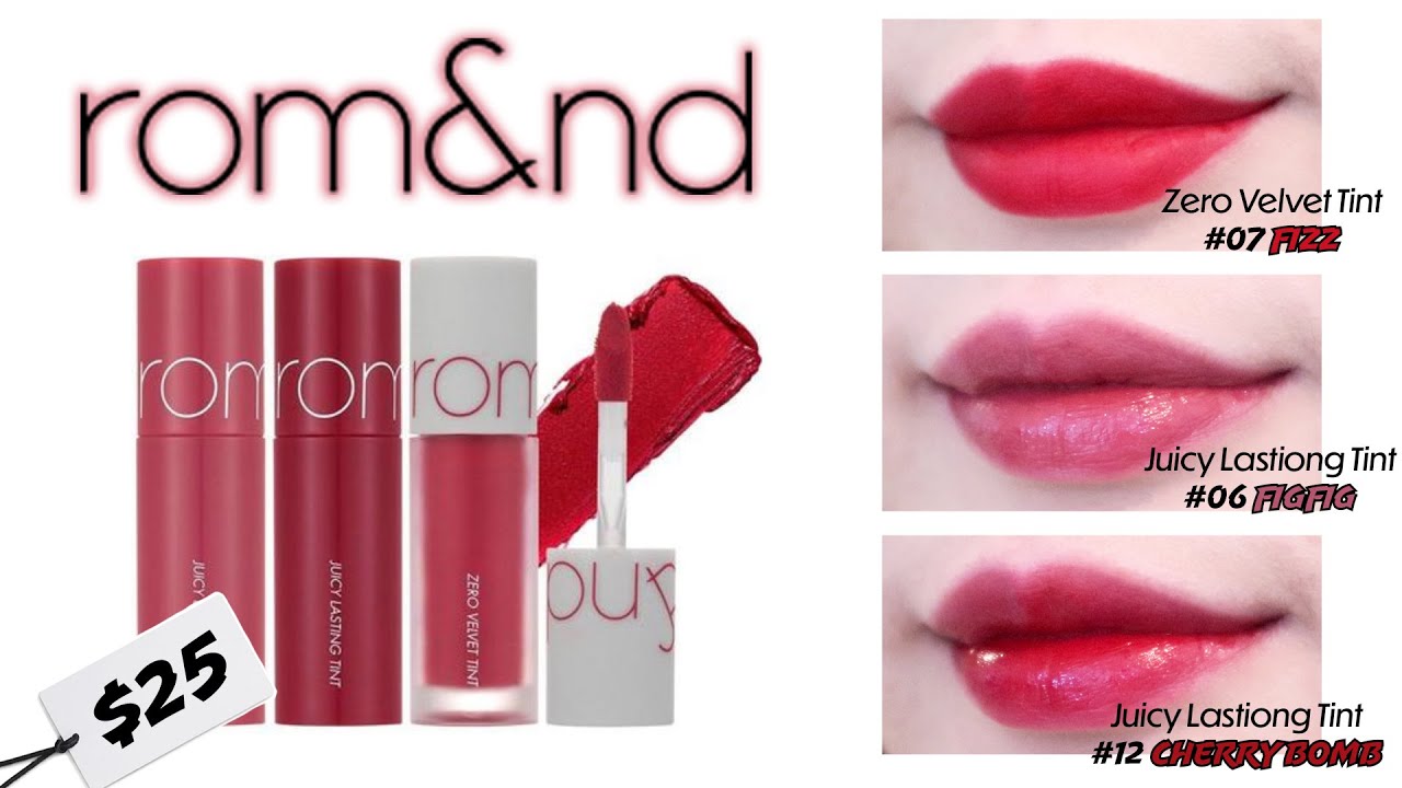 Rom&nd Best Tint Edition Cool Tones Tryon & Review AERIN YouTube