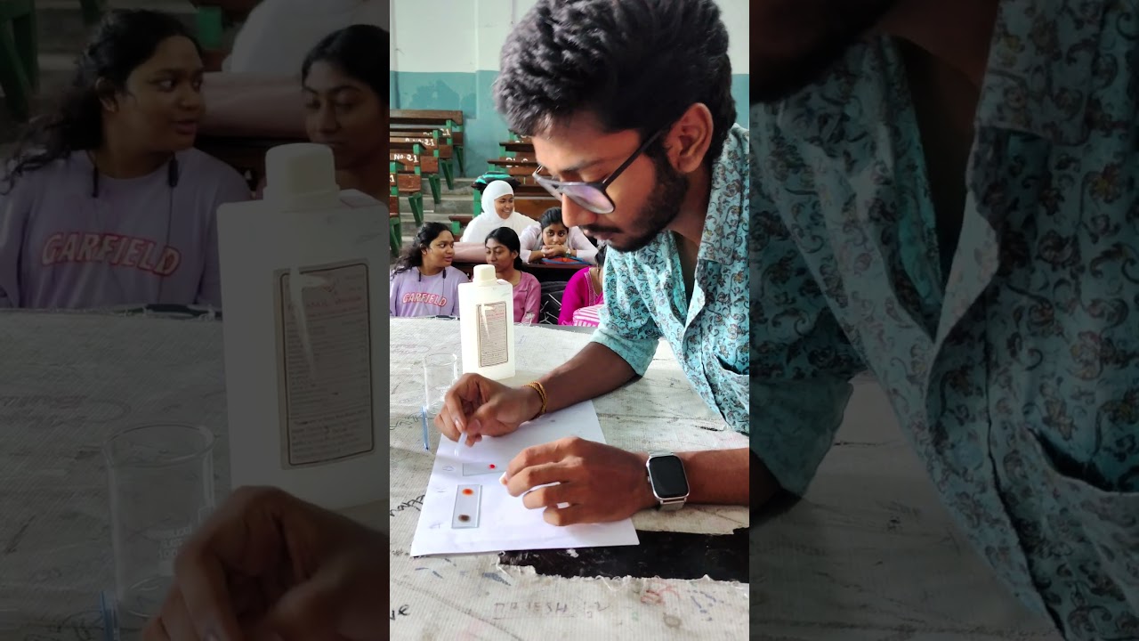 Blood group test in krishnanath college 