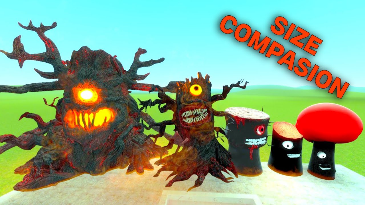 NEW UPGRADED EVOLUTION OF SIZE COMPARISON SPRUNKI MR TREE  in Garry's Mod! | HI GMOD