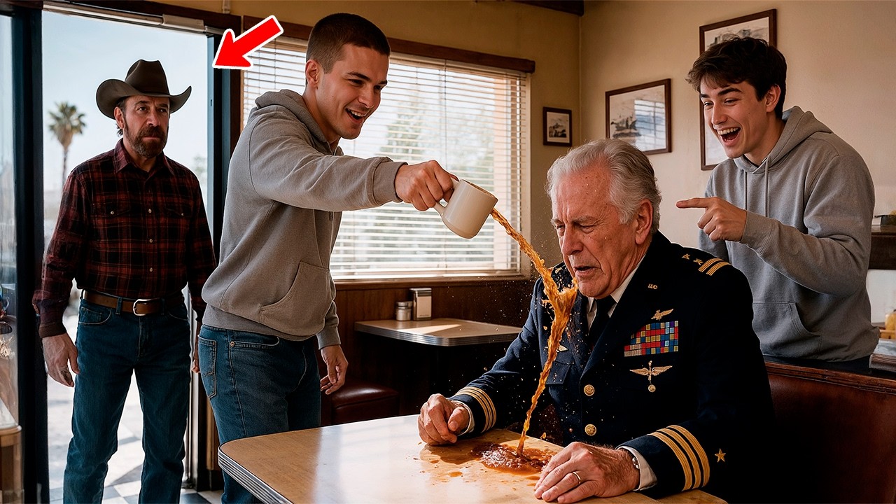 Se Burlaron De Un Veterano Anciano En La Cafetería Sin Saber Que Era El Padre De Chuck Norris