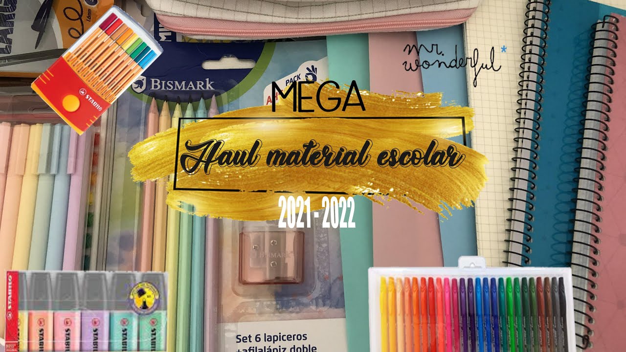 MI PRIMER VIDEO - MEGA HAUL MATERIAL ESCOLAR 21-22 | NAIARA BRAVO