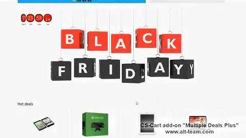 CS-Cart. Multiple Deals Plus addon. Add a countdown timer to promotion!