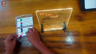 Acrylic 3D LED Writing Board – 210 × 200 mm screenshot 1
