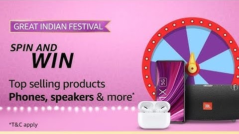 Amazon Great Indian Festival Spin and Win Quiz Today Answers l 03 October 2021