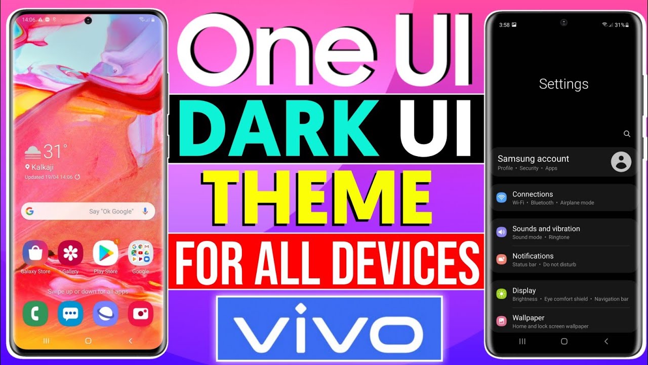 One Ui 3.0 Theme For Vivo 🔥 | vivo themes | samsung theme for vivo | vivo dark theme | one Ui theme
