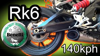 Viajando en la Benelli rk6 a 140kph, tnt600i bn600 bj600