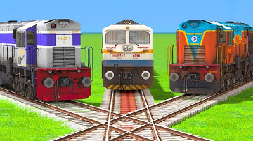 3 TRAINS CROSSING ON SAME TRACK | RAILWORKS | INDIAN TRAIN SIMULATOR GAMEPLAY PC 2024 | RAILROAD
