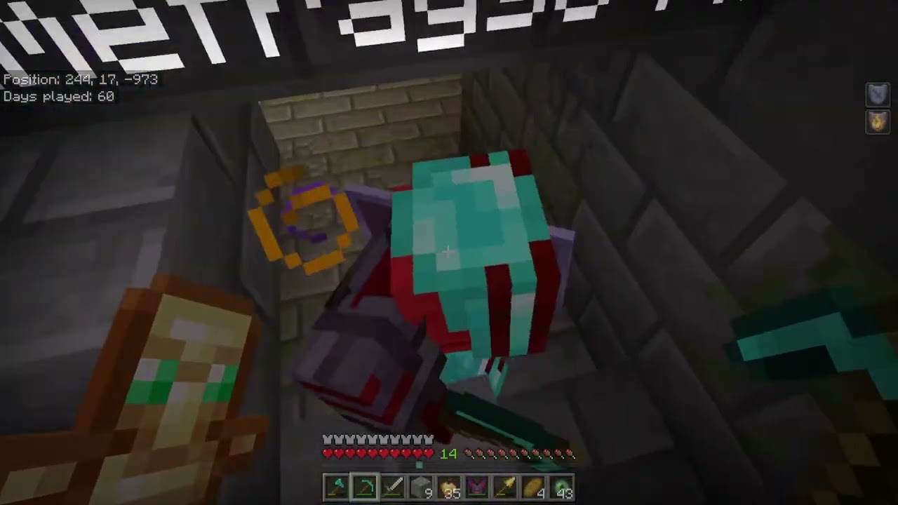 Grown man fighting the enderdragon for the first time with friend