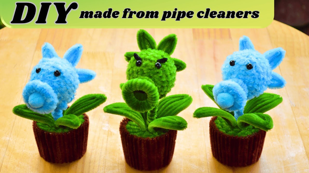 Make Your Own Snow Peashooter 🌿 | Easy DIY Fuzzy Wire Planter