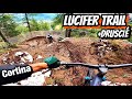 LUCIFER TRAIL + Drusci&egrave;! Black and orange trails in Cortina Bike Park. Italy