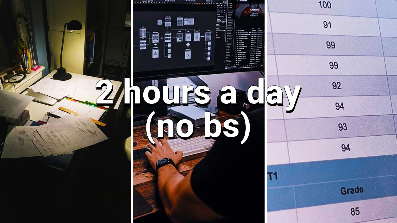 How I studied 2 hours a day and got straight As no bs
