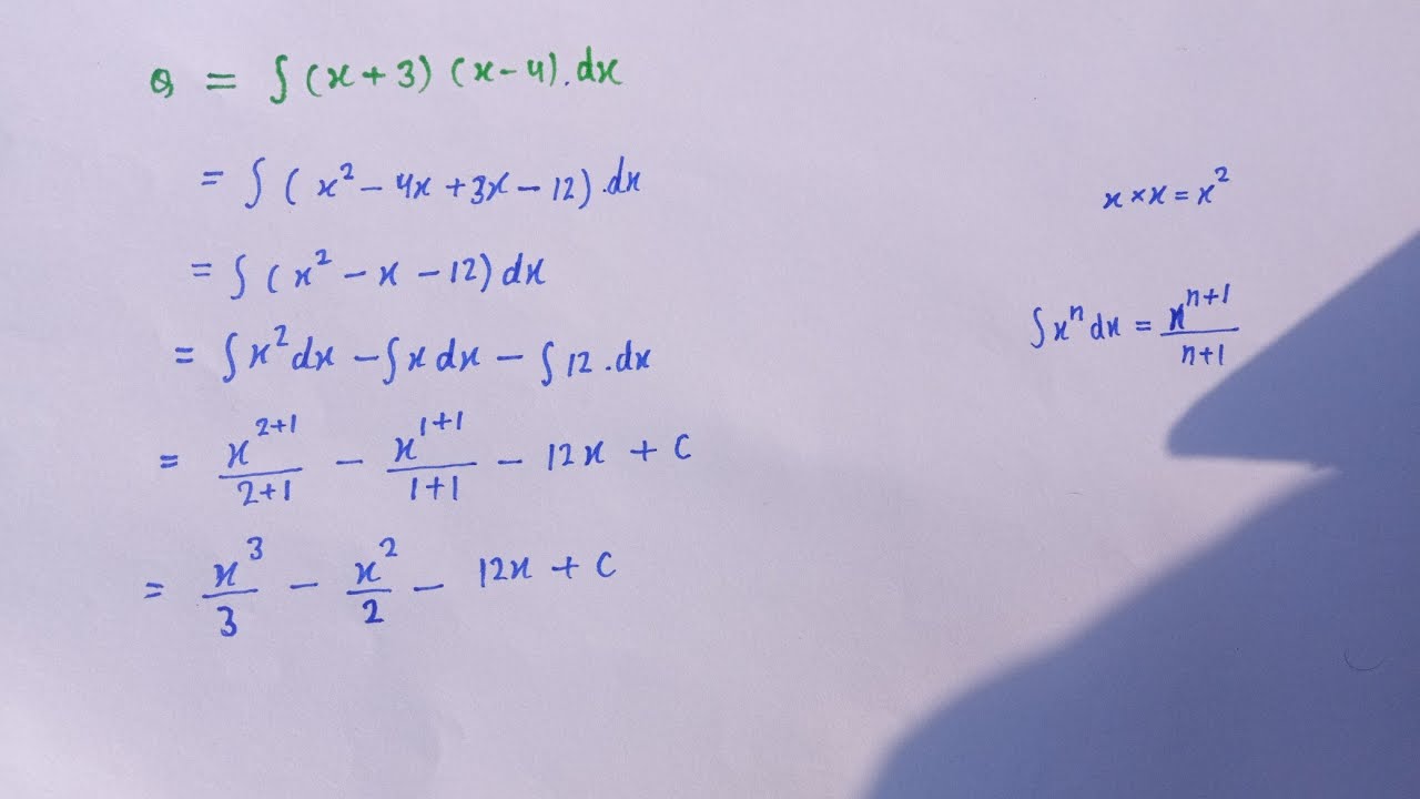 Int x 3 x 4 dx YouTube Int x 3 x 4 dx YouTube