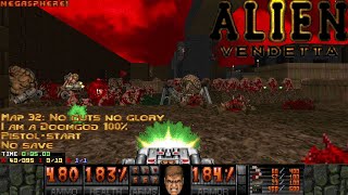 Doom II: Alien Vendetta - MAP32 (No Guts No Glory) - Ultra-Violence / I'm a Doom-God 100%