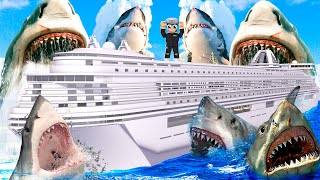 Attacked by SHARKS on a CRUISE SHIP in ROBLOX