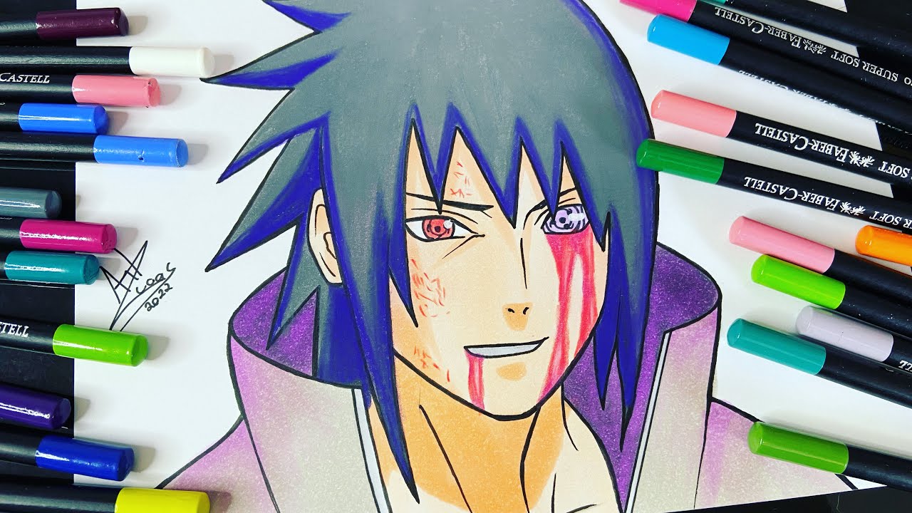 COMO DESENHAR SASUKE / HOW TO DRAW SASUKE Rinne Sharingan (MÉTODO