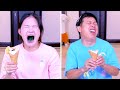 Left and right food challenge is so exciting do you dare to try it   funnyfamilypartygames