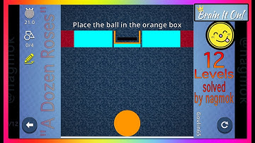 Brain It On! 12 Community Levels "A DOZEN ROSES" solved by nagmok