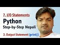7.2 Output Statement ll print() function in python