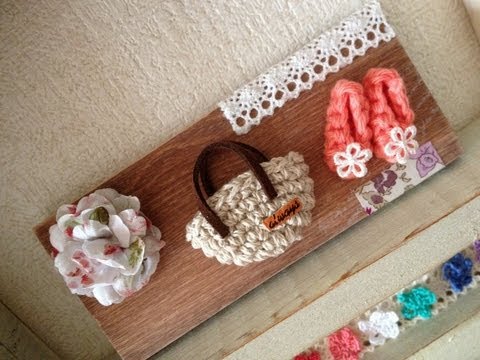 Handmade 割き布編みシュシュ lovely  一点物 Handmade 割き布編みシュシュ lovely snow 一点物
