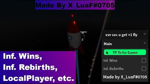 Every Second You Get +1 Flight Script | Inf. Wins, Inf. Rebirths, LocalPlayer, etc.