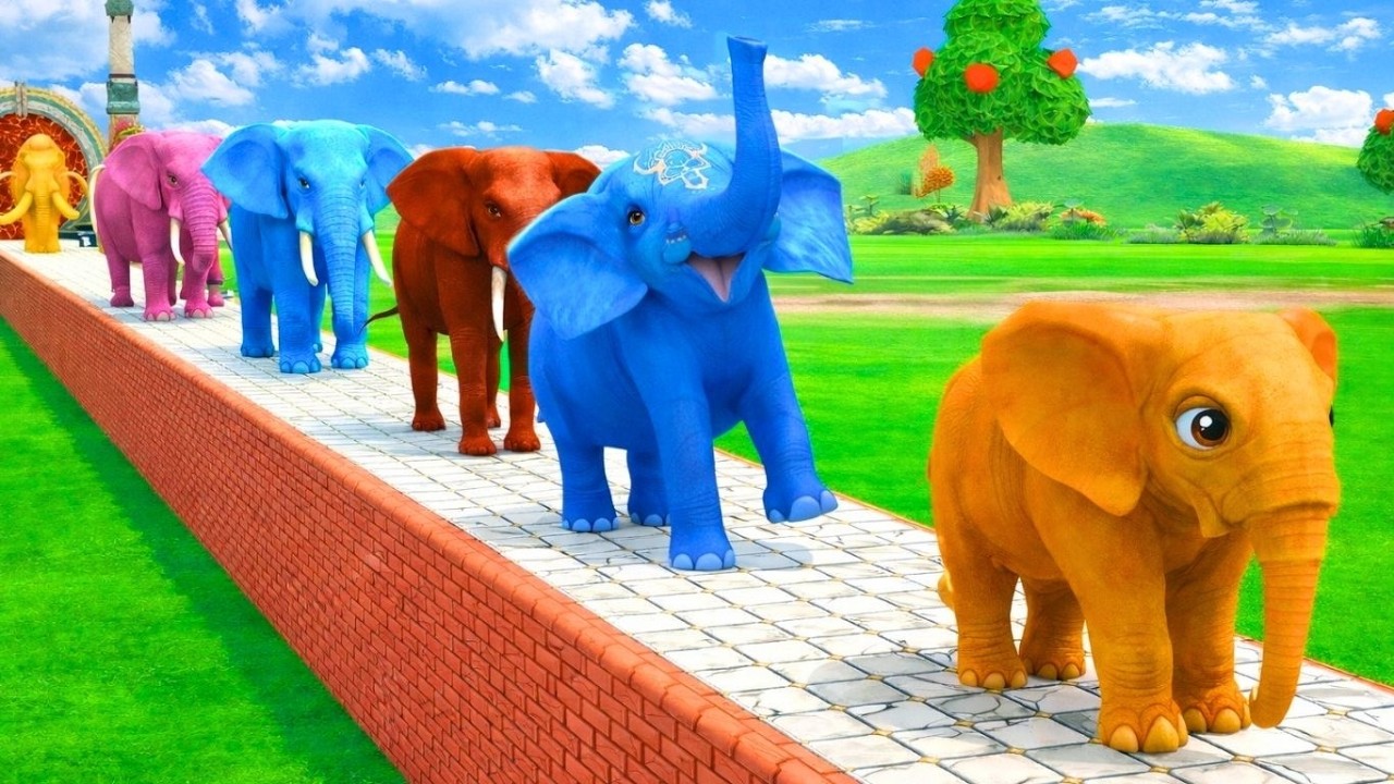 3D Animal Game – Guess The Right Door | Cow Elephant Lion Tiger T-Rex