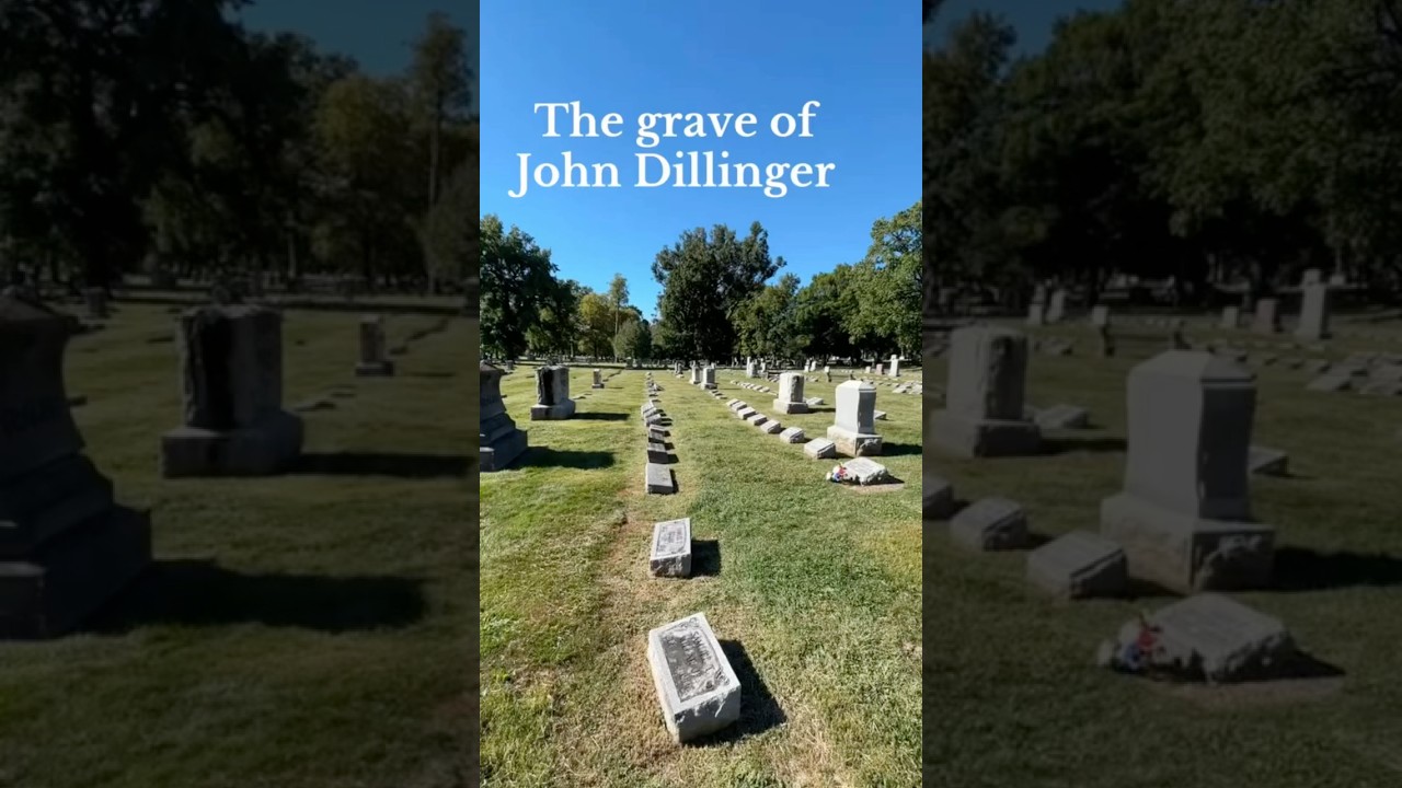 Visiting the grave of John Dillinger and his family 