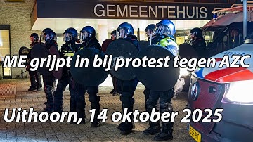 ME grijpt in bij protest tegen AZC in Uithoorn – vier aanhoudingen na onrustige avond