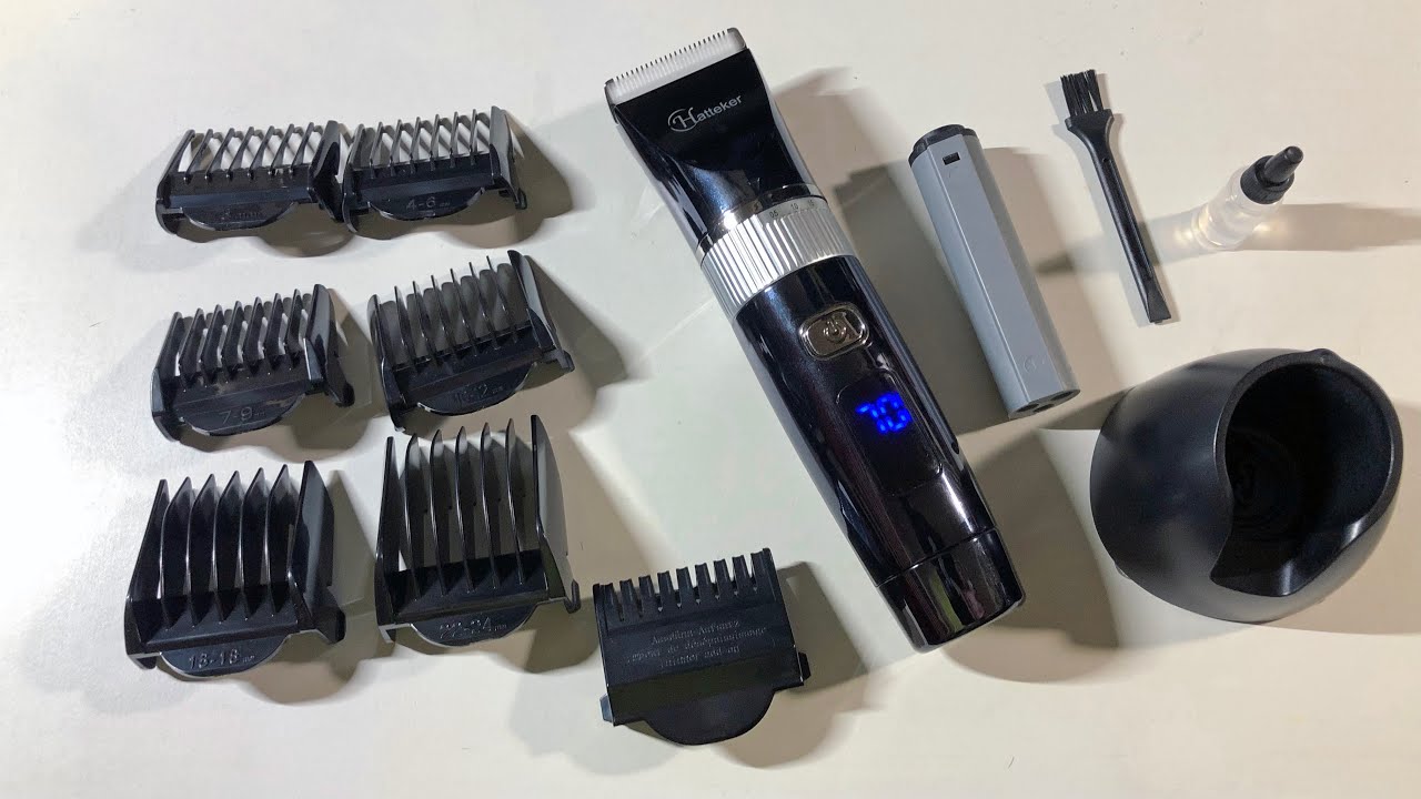 hatteker cordless hair trimmer pro hair clippers beard trimmer for men haircut kit cordless usb rechargeable waterproof