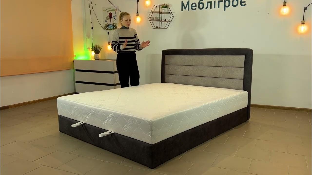 Двоспальне ліжко Мілана з вмонтованим матрацом тм ВудЛайн, спальне ...