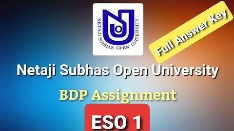 NSOU BDP ESO 1 Assignment Answer 2021 / SOCIOLOGY