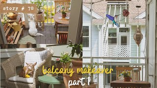 Small Balcony Makeover  Cozy Outdoor Oasis Transformation For Apartment Living part 1