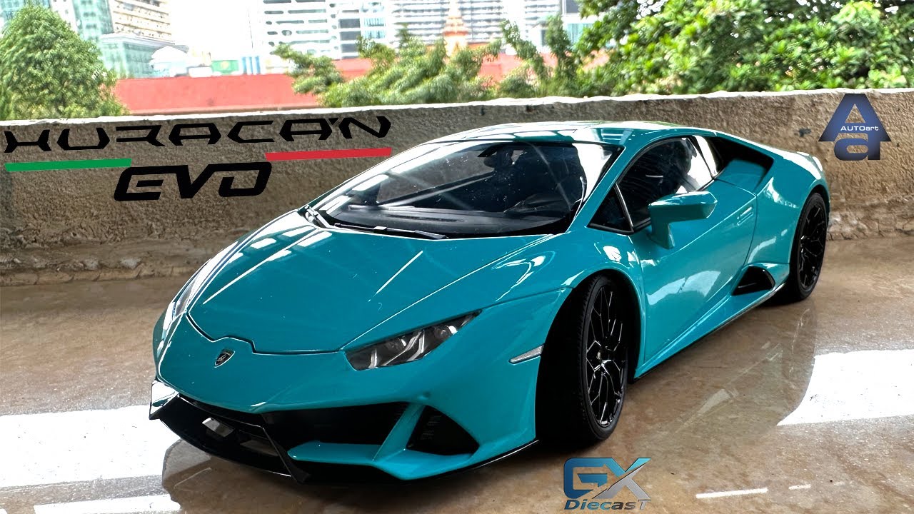 1/18 AUTOart Lamborghini Huracan EVO (Blu Glauco) - YouTube