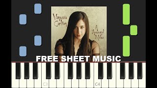 A THOUSAND MILES by Vanessa Carlton, 2002, Piano Tutorial with free Sheet Music (pdf)