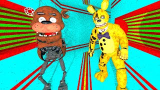 The animatronics from the movie are chasing us in the Garry's Mod sandbox FNAF COOP