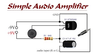 Simple Audio Amplifier With Single Transistor. KT805AM.