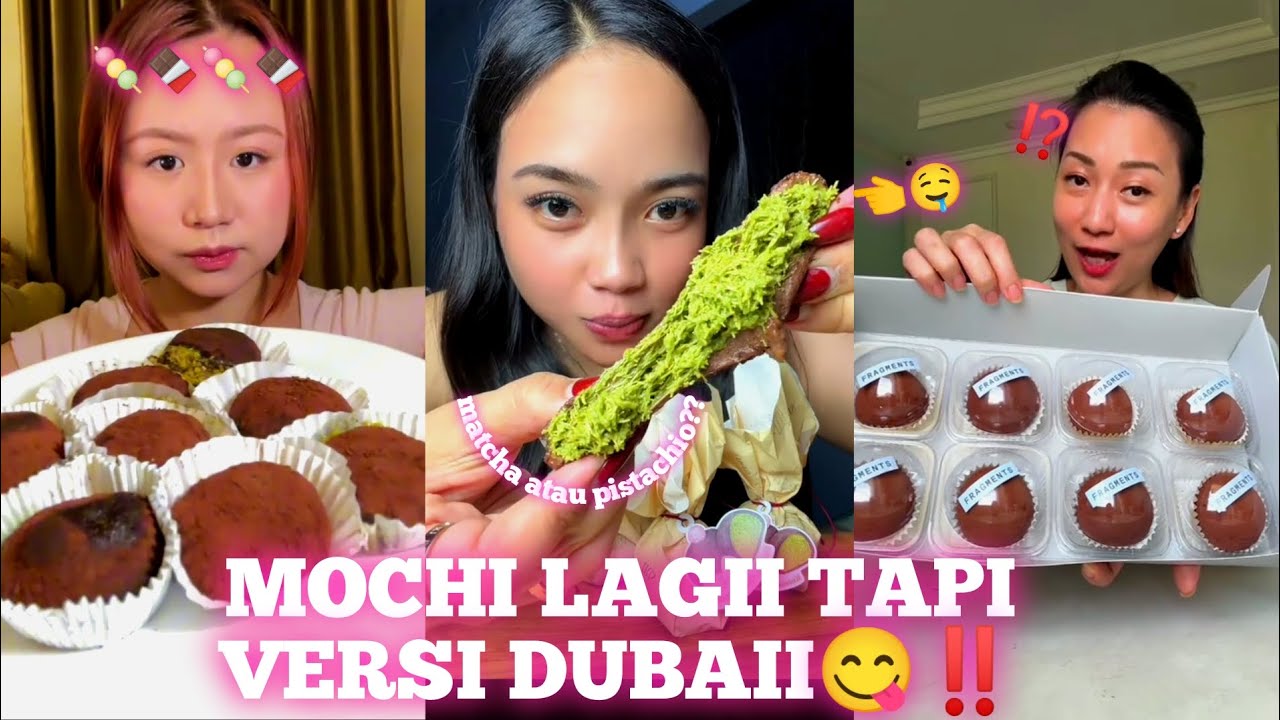 KOMPILASI MUKBANG MAKANAN MANIS LAGI VERSI DUBAI CHEWY COOKIE 🍡🍡🍡