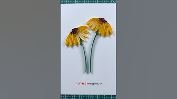 Paper Quilling Sunflower 🌻 | How to Make Quilling Flowers #flower #quilling #diy #shorts #sunflower