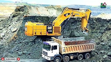 CAT 6015B – The Unstoppable Monster at Work | Excavator Loading Dump Trucks with Destructive Power