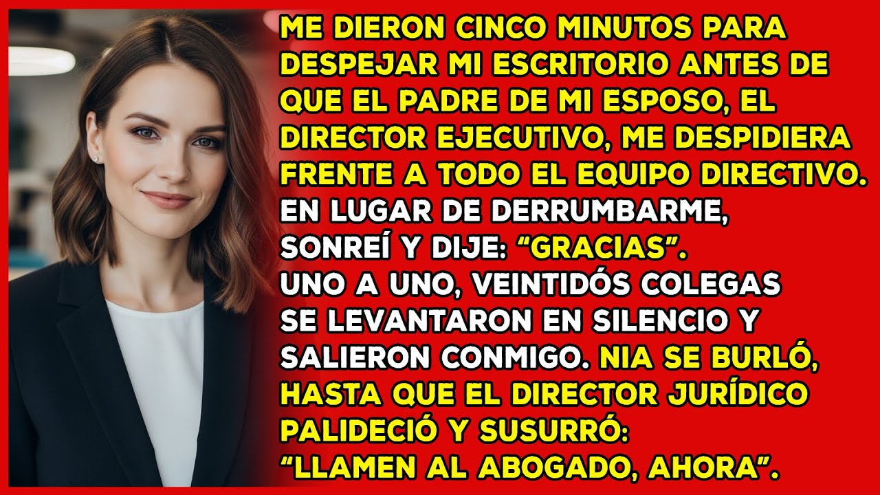 Mi suegro, el CEO, me despidió, y 22 colegas se marcharon conmigo.