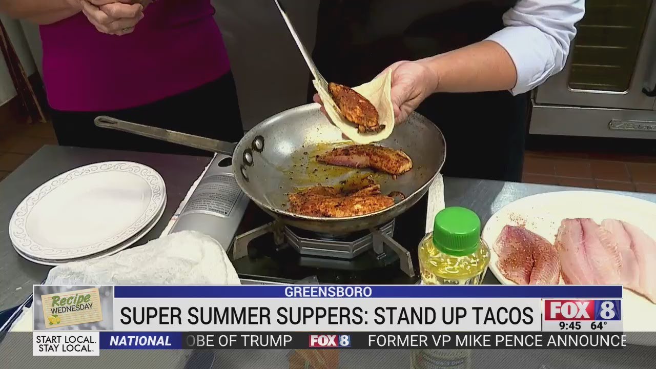 Stand up tacos from Pepper Moon Catering