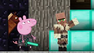 Minecraft Animation Peppa Pig vs Minecraft in Villagers vs Vindicators PARTE 3