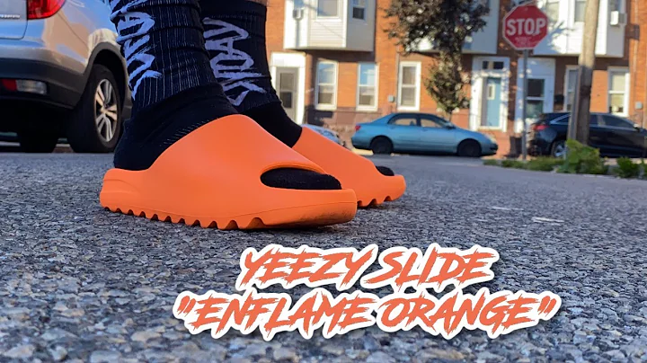 HONEST REVIEW OF THE YEEZY SLIDE "ENFLAME ORANGE"!!! YEEZY SLIDE "ENFLAME" REVIEW + ON FOOT IN 4K!!!