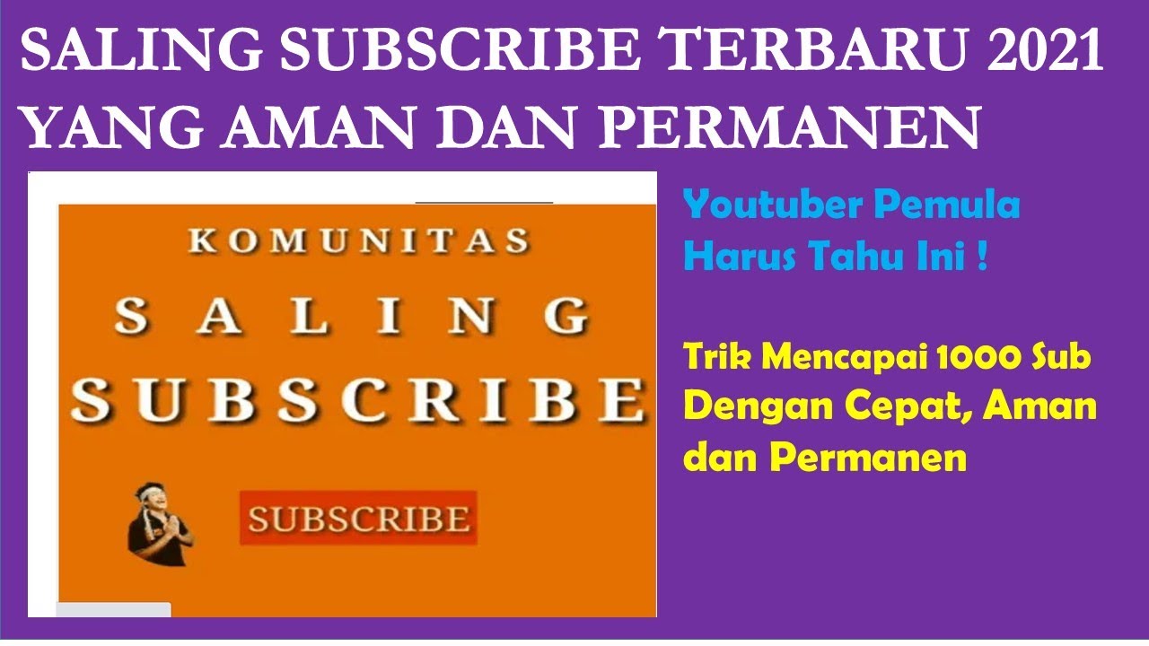Saling Subscribe di Komunitas YouTube
