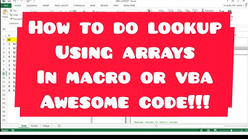 HOW TO DO LOOK UP USING VBA WITH THE MIX OF ARRAYS