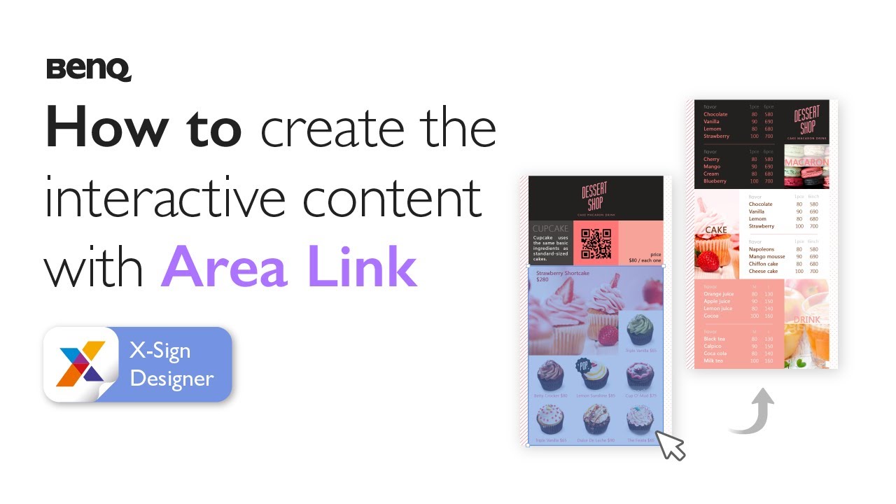 [X-Sign] How to create the interactive content with Area Link - YouTube