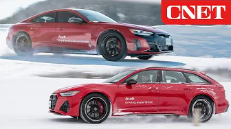 Audi's RS6 vs. E-Tron GT in the Snow!