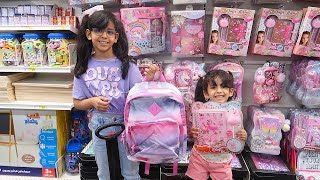 جوجو تشتري أغراض المدرسة لون واحد فقط !! school supplies in one color buying