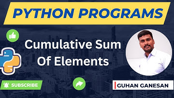 Python Interview Program - Cumulative Sum of List - Guhan Ganesan - Periyar Payilagam