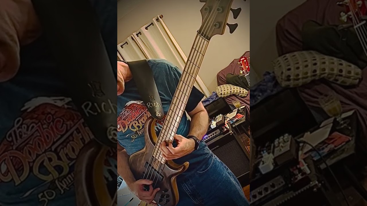 Bb melodic minor modal chord voicings applied to electric bass