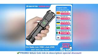 Telescopic Zoom Tactical Flashlights Rechargeable LED Torch 4 Lighting Modes Long-Range Waterproof C